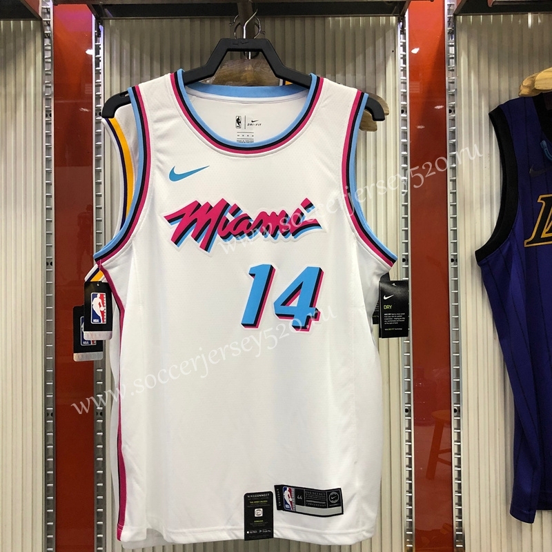 Miami Heat White #14 NBA Jersey-311