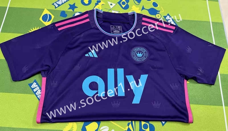 2023-2024 Charlotte FC Away Purple Thailand Soccer Jersey AAA-HR