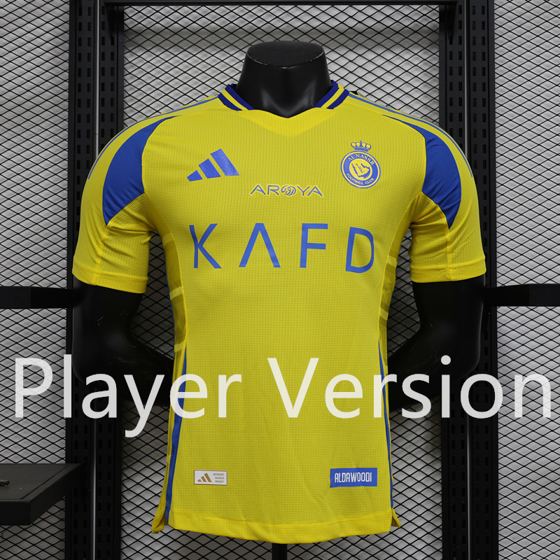 Player Version 2024-2025 Al-Nassr FC Home Yellow Thailand Soccer Jersey AAA-888