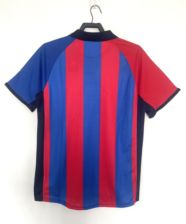 Retro Version 01-02 Barcelona Home Red&Blue Thailand Soccer Jersey AAA-811