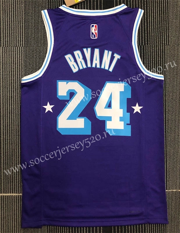 City Edition 21-22 75th Anniversary Los Angeles Lakers Purple #24 NBA Jersey-311