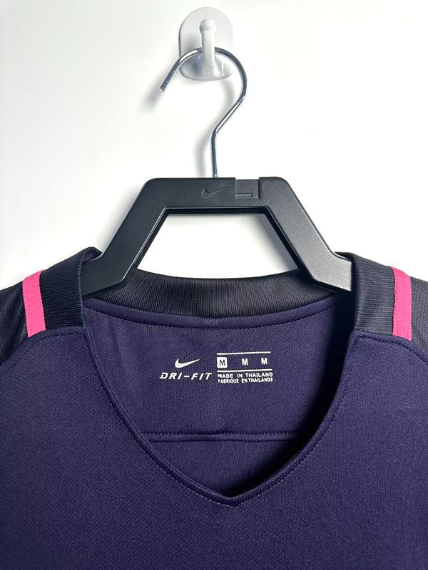Retro Version 16-17 Barcelona Away Blue&Purple Thailand Soccer Jersey AAA-811