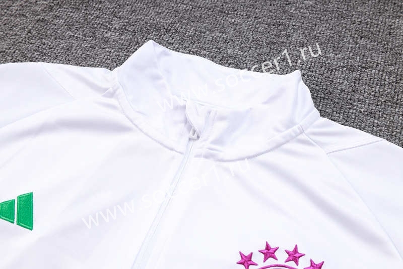 2023-2024 Bayern München White Thailand Soccer Tracksuit-815