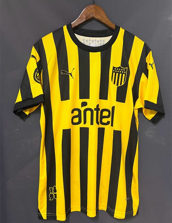 2024-2025 CA Peñarol Home Yellow Thailand Soccer Jersey AAA-9171