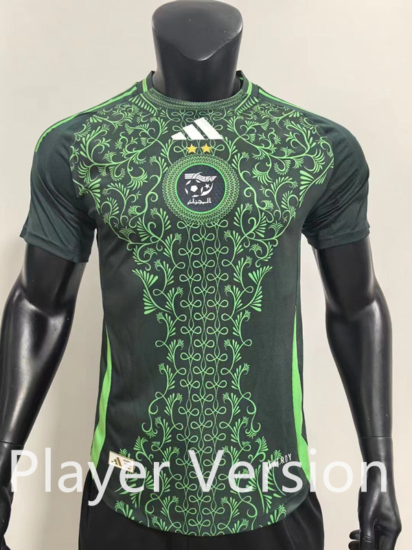 Player Version 2025-2026 Algeria Away Green Thailand Soccer Jersey AAA-SJ