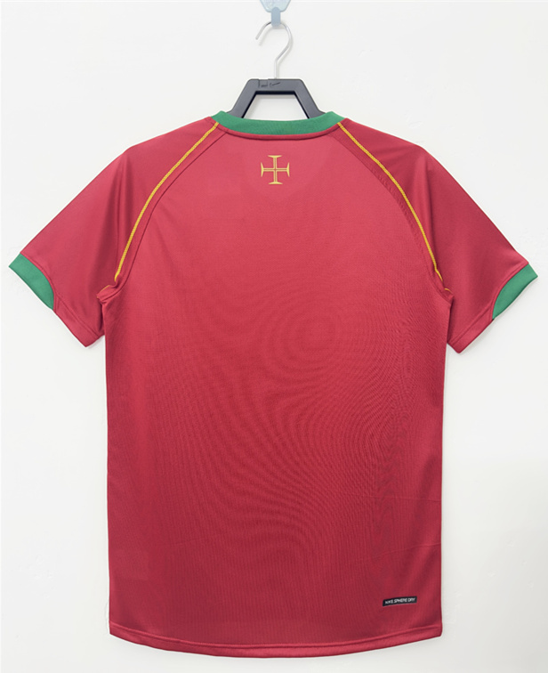 Retro Version 2006 Portugal Home Red Thailand Soccer Jersey AAA-811