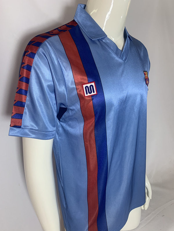 Retro Version 85-91 Barcelona Away Blue Thailand Soccer Jersey AAA-503