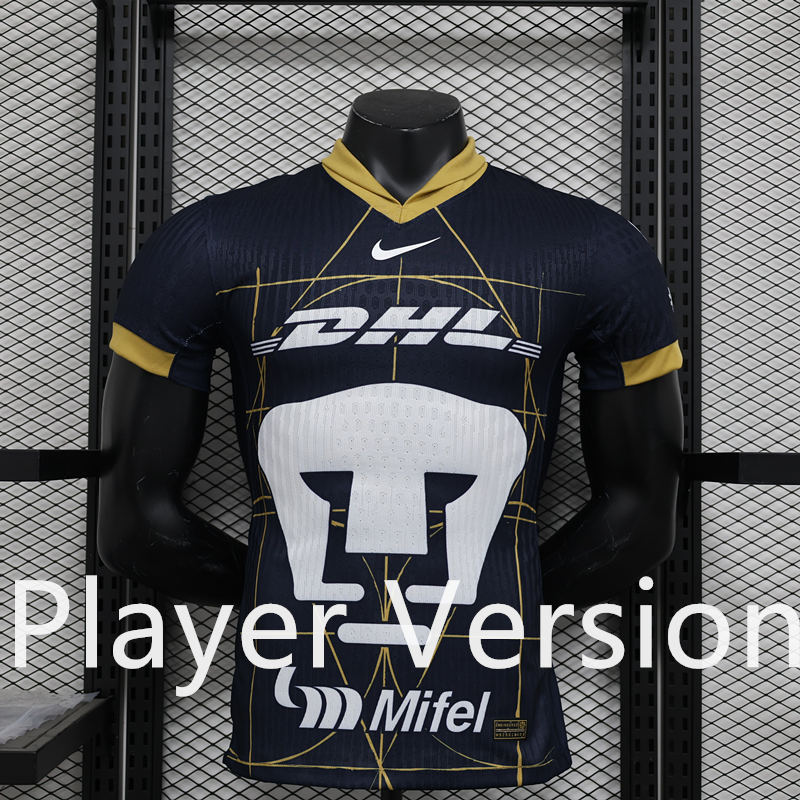 Player Version 2024-2025 Pumas UNAM Away Royal Blue Thailand Soccer Jersey AAA-888