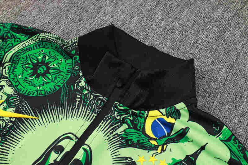 2024-2025 Brazil Ink Jet Green Thailand Soccer Jacket Uniform-815