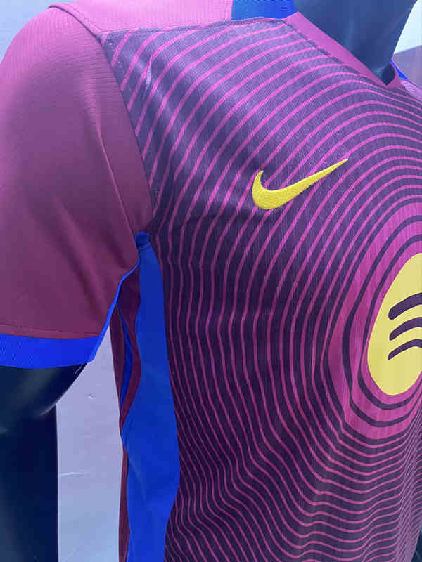 2025-2026 Barcelona Away Dark Red Thailand Soccer Jersey AAA-0594