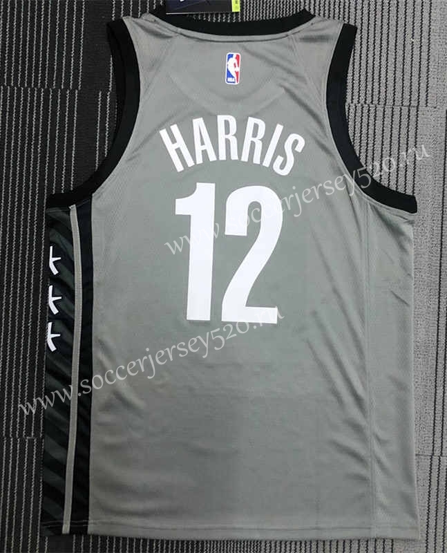 2021 Trapeze Edition Brooklyn Nets Grey #12 NBA Jersey-311