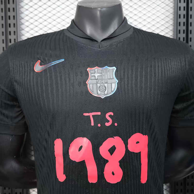 Player Version 2025-2026 Barcelona Away Black Thailand Soccer Jersey AAA-888
