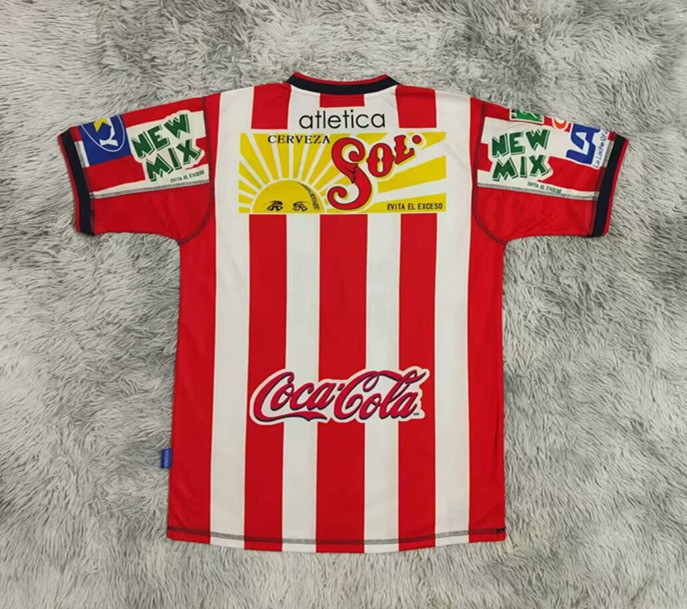 Retro Version 02-03 Deportivo Guadalajara Home Red&White Thailand Soccer Jersey AAA-9755