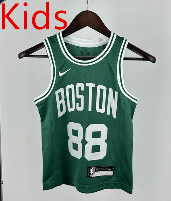 Boston Celtics Green #88 kids NBA Uniform-311