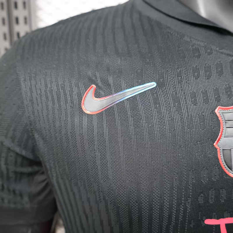 Player Version 2025-2026 Barcelona Away Black Thailand Soccer Jersey AAA-888