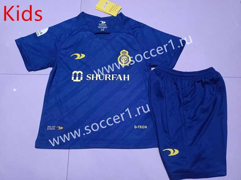 2023-2024 Al-Nassr FC Away Royal Blue Kids/Youth Soccer Unifrom-507
