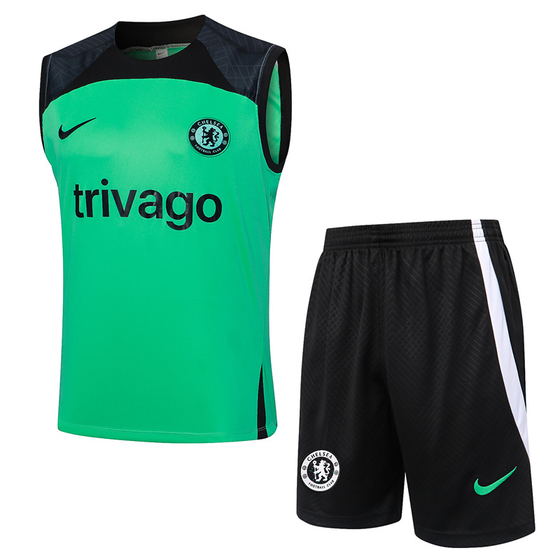 2023-2024 Chelsea Green Thailand Soccer Vest Tracksuit Uniform -815