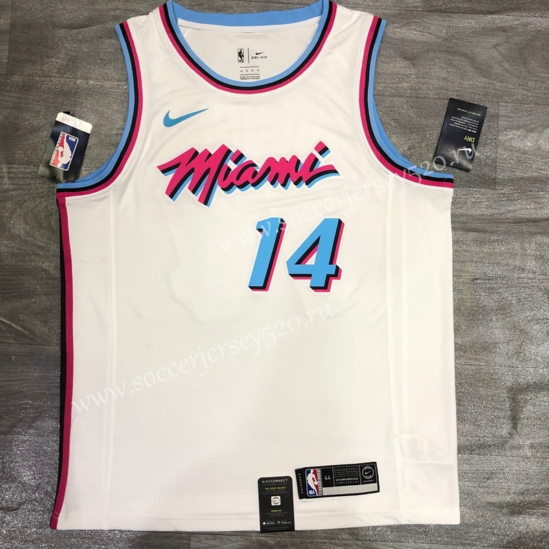 Miami Heat White #14 NBA Jersey-311