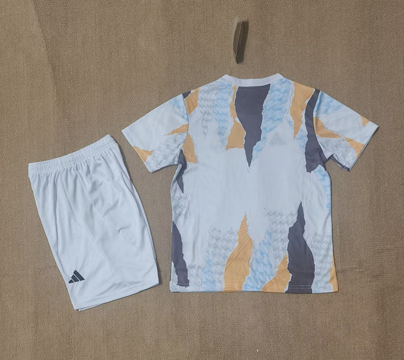 2024-2025 Real Madrid Blue&White Kids/Youth Training Soccer Uniform-4714