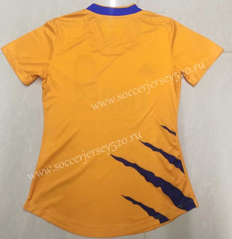 2021-2022 Tigres UANL Home Yellow Women Soccer Jersey AAA-912