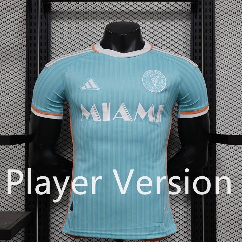 Player Version 2024-2025 Inter Miami CF 2nd Away Light Blue Thailand Soccer Jersey AAA-888