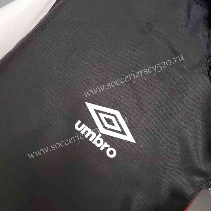 2021-2022 Santos FC Black&White Thailand Soccer Trench Coats With Hat-WD
