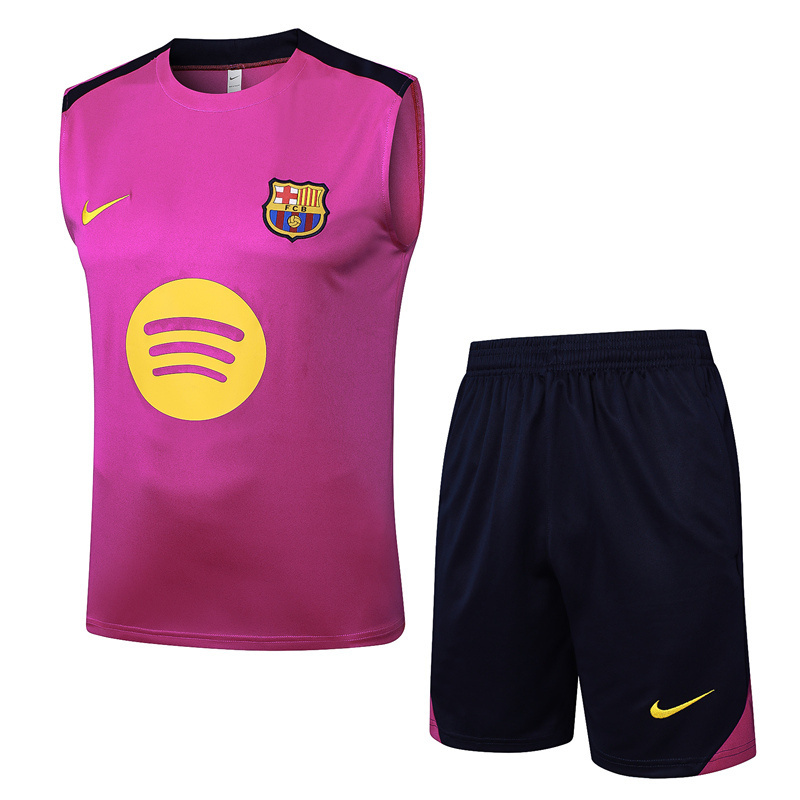 2025-26 Barcelona Purple Thailand vest Soccer Tracksuit-815