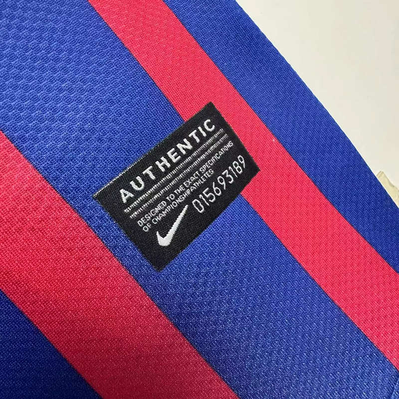 Retro Version 11-12 Barcelona Home Red&Blue Thailand Soccer Jersey AAA-811