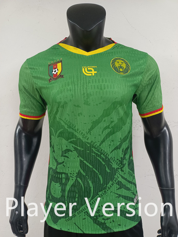 Player version 2025-2026 Cameroon Home Green Thailand Soccer Jersey-1959