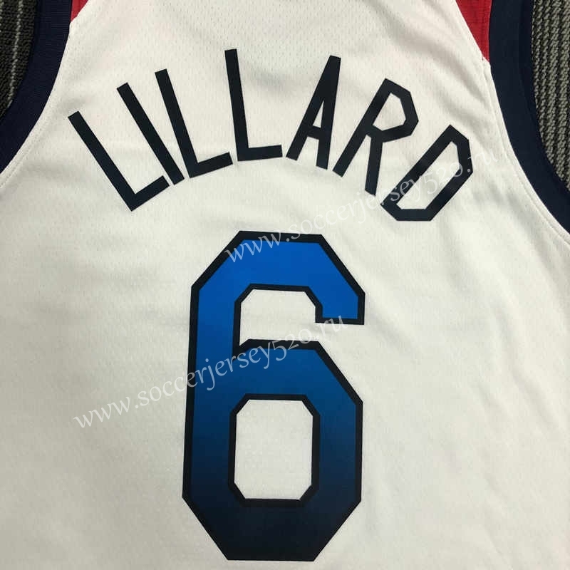 2021 Olympics USA White #6 NBA Jersey-311