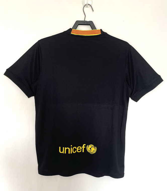 Retro Version 13-14 Barcelona 2nd Away Black Thailand Soccer Jersey AAA-811