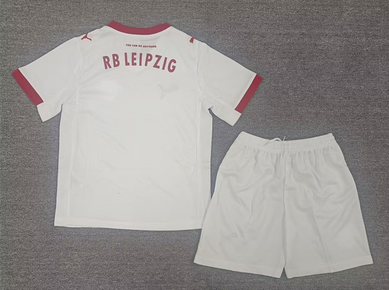 2025-26 RB Leipzig Home White Youth/Kids Soccer Uniform-3874