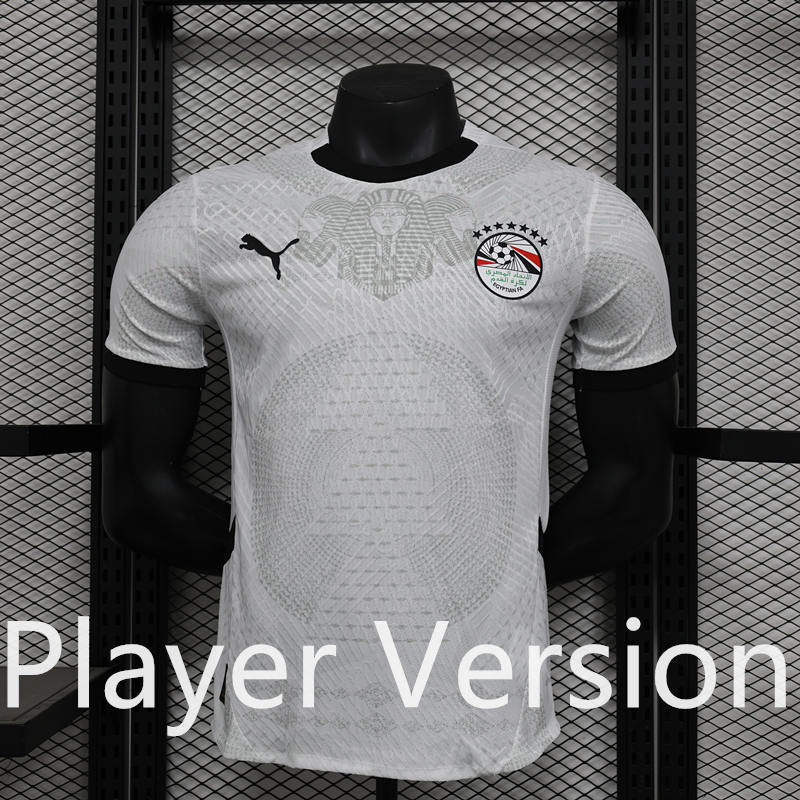 Player Version 2025-2026 Egypt Away White Thailand Soccer Jersey AAA-888