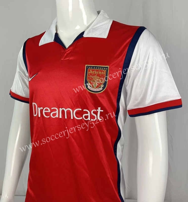 Retro Version 99-00 Arsenal Home Red Thailand Soccer Jersey AAA-503