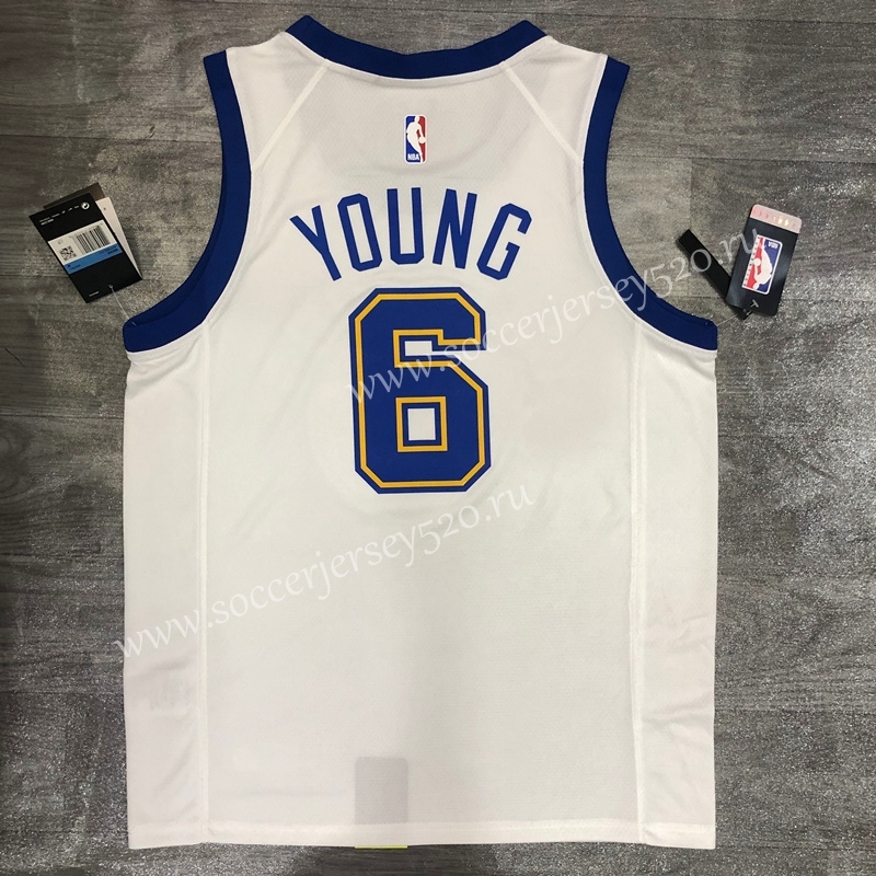 Golden State Warriors White #6 NBA Jersey-311