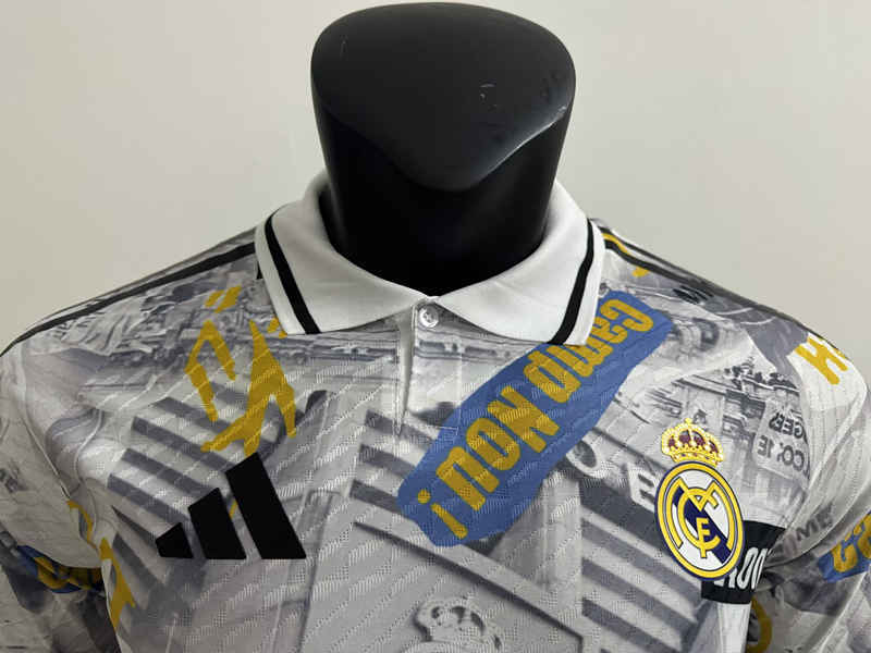 Player Version Ronaldinho joint 2025-2026 Barcelona Grey &White Thailand Soccer Jersey AAA-4506