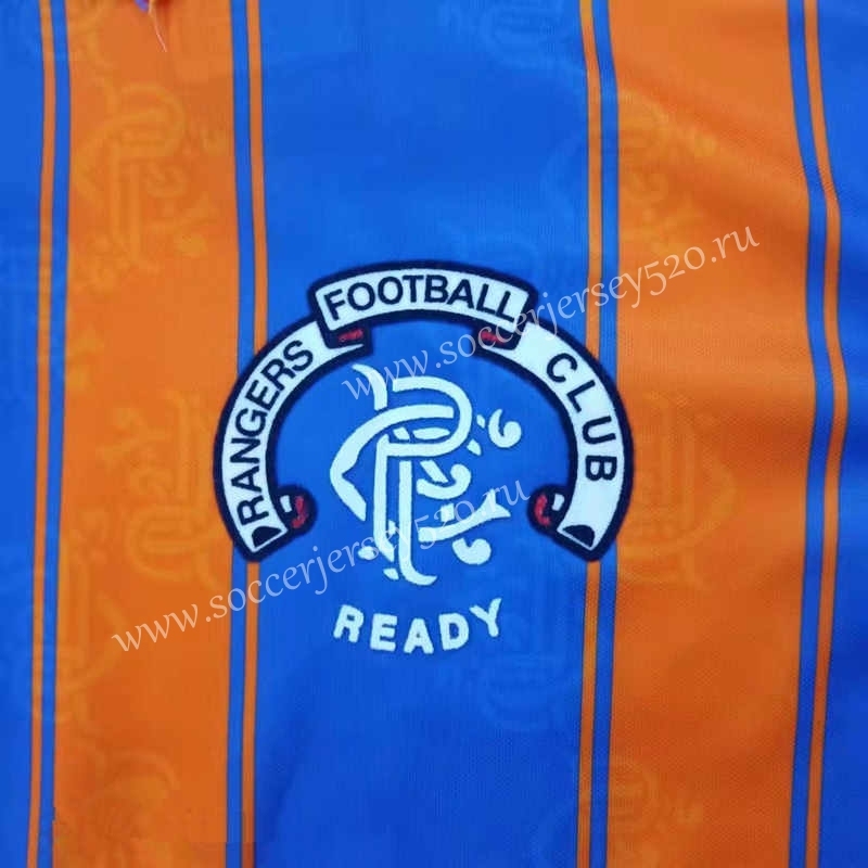 Retro Version 93-94 Rangers Football Club Red&Blue Thailand Soccer Jersey AAA-HR