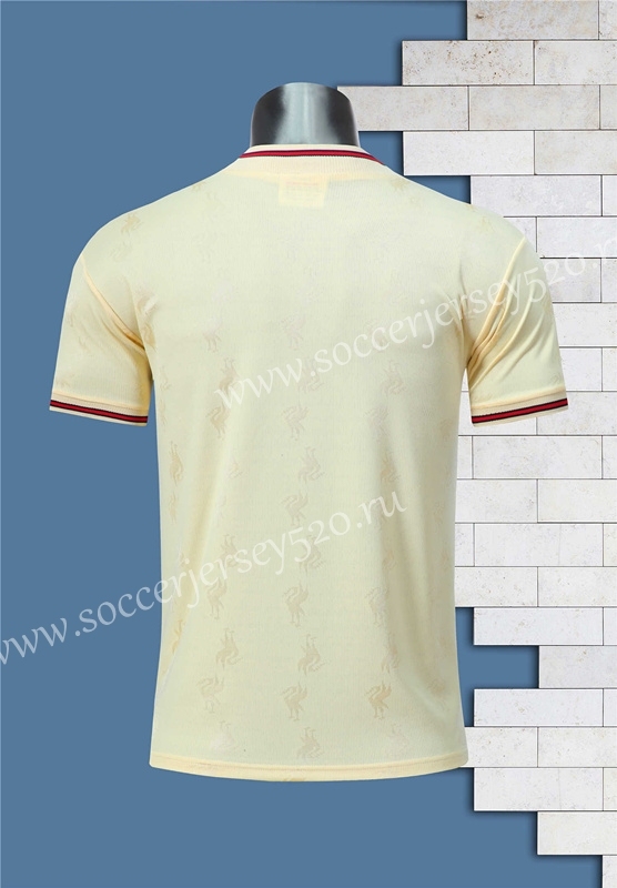 Retro Version 96-97 Liverpool Away Yellow Thailand Soccer Jersey AAA-710