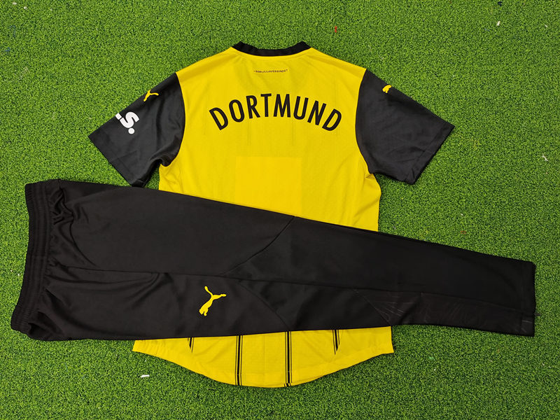 Player Version 2024-2025 Borussia Dortmund Home Yellow Short-Sleeve Thailand Soccer Tracksuit-9926