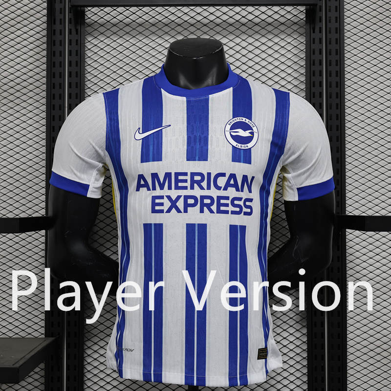Player Version 2024-25 Brighton & Hove Albion Home Blue&White Thailand Soccer Jersey AAA-888