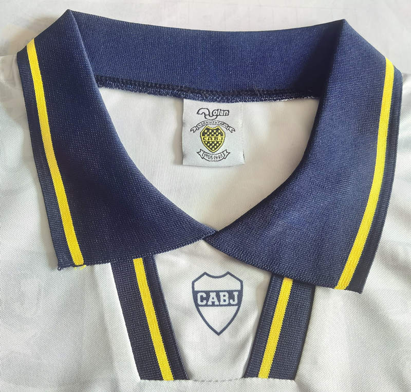 Retro Version 95-96 Boca Juniors Away White Thailand Soccer Jersey AAA-503
