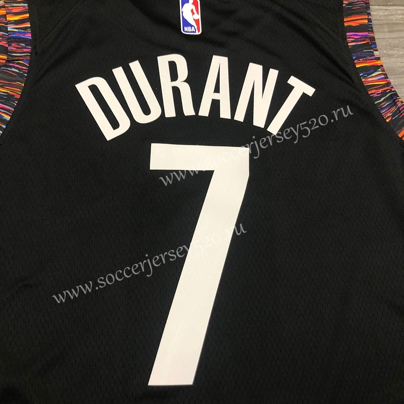 City Version 2020-2021 Brooklyn Nets Black #7 NBA Jersey-311