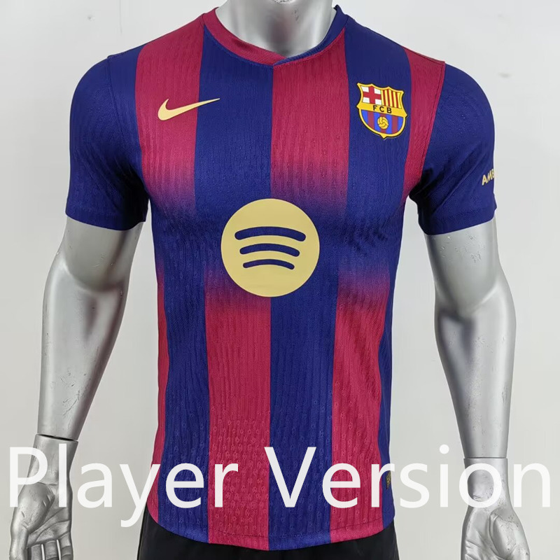 Player Version 2025-26 Barcelona Home Red&Blue Thailand Soccer Jersey AAA-7959