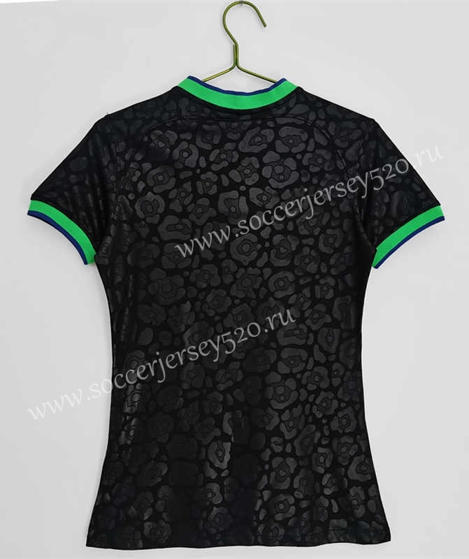 2022-2023 Brazil 2nd Away Black Thailand Women Soccer Jersey AAA-C1046