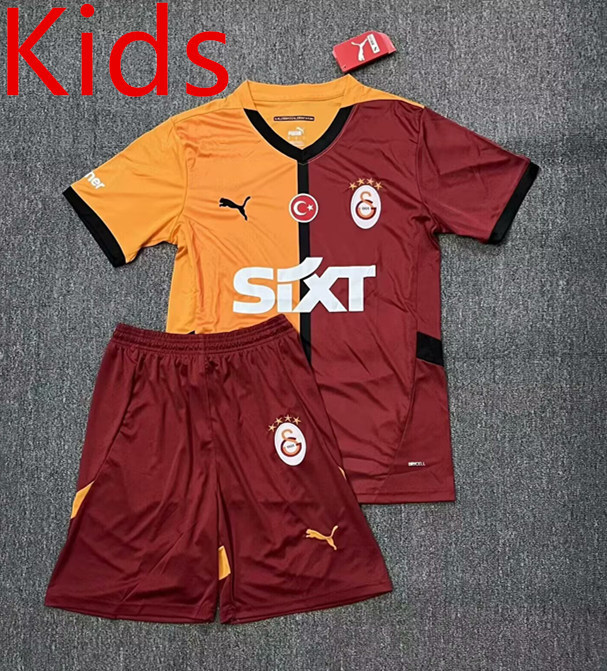 2024-2025 Galatasaray SK Home Red&Yellow Kids/Youth Soccer Uniform-7209