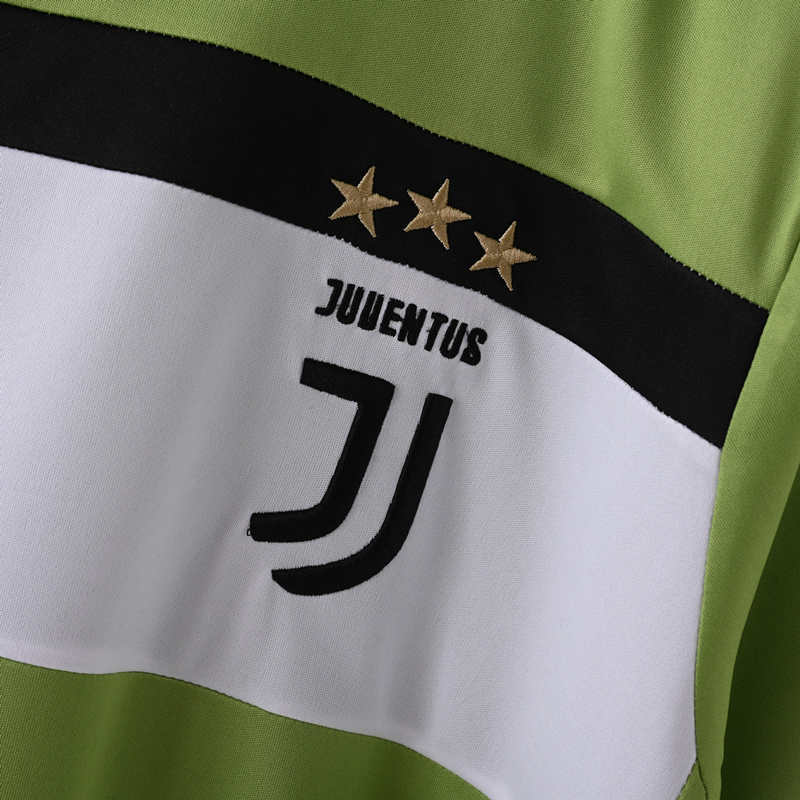 Retro Version 2017-2018 Juventus 2nd Away Green Thailand Soccer Jersey AAA-7189