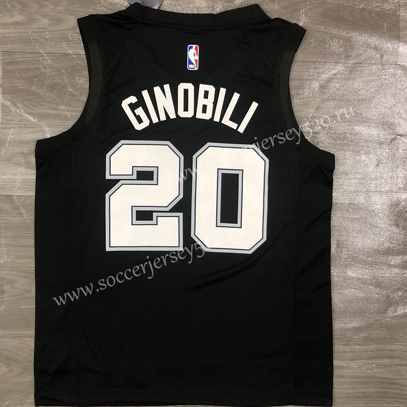 City Version 2021-2022 San Antonio Spurs Black #20 NBA Jersey-311