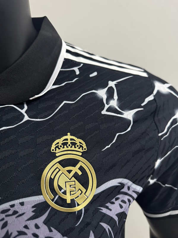 Player Version 2025-26 Real Madrid Black Thailand Soccer Jersey AAA-4506