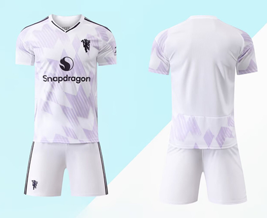 (Without Brand logo) 2025-2026 Manchester United Away White Thailand Soccer Uniform-9031