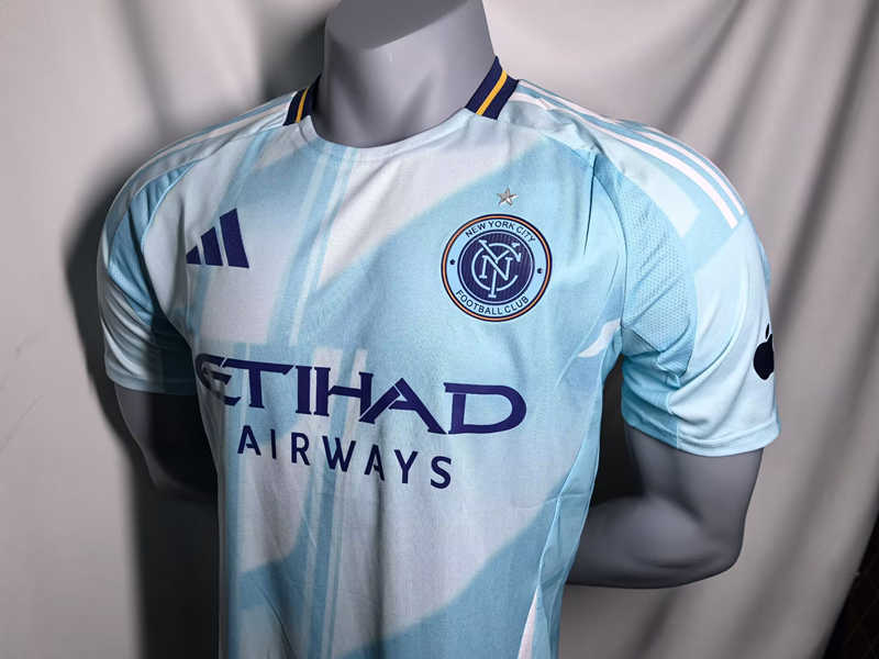 （s-3xl）Player Version 2025-26 New York City Home White&Blue Thailand Soccer Jersey AAA-912
